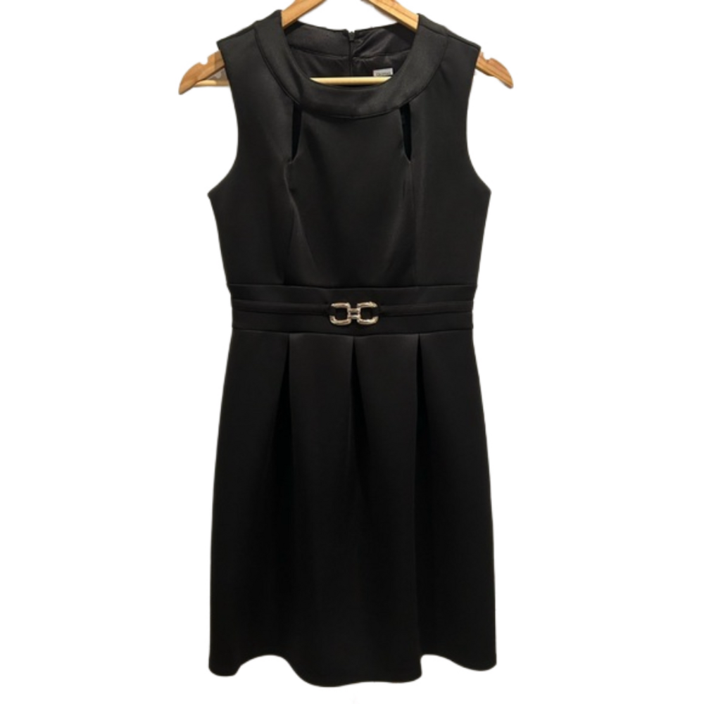 Black Dress Sleeveless Enfocus Studio Mini Fit/Flare All season Career Size 6